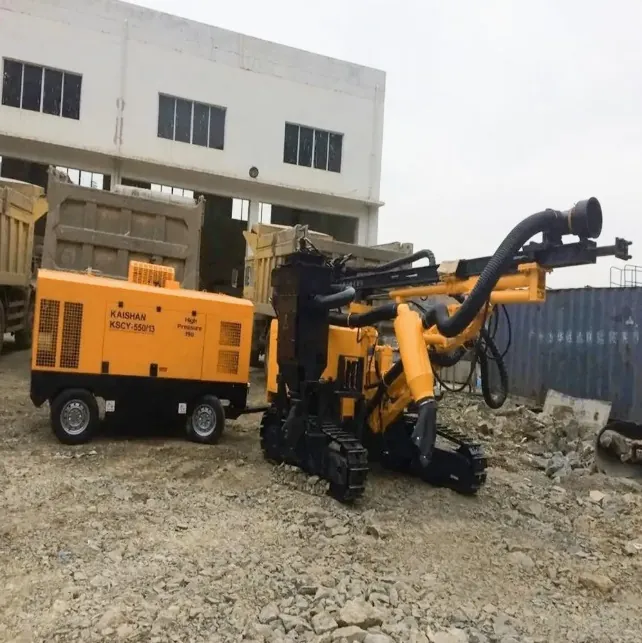 KSCY-550/13 Air Compressor with Drilling Rig at Quarry Site